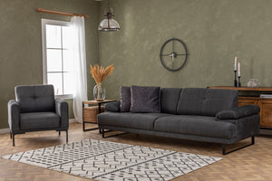 Mustang - Anthracite 3 seater sofa bed