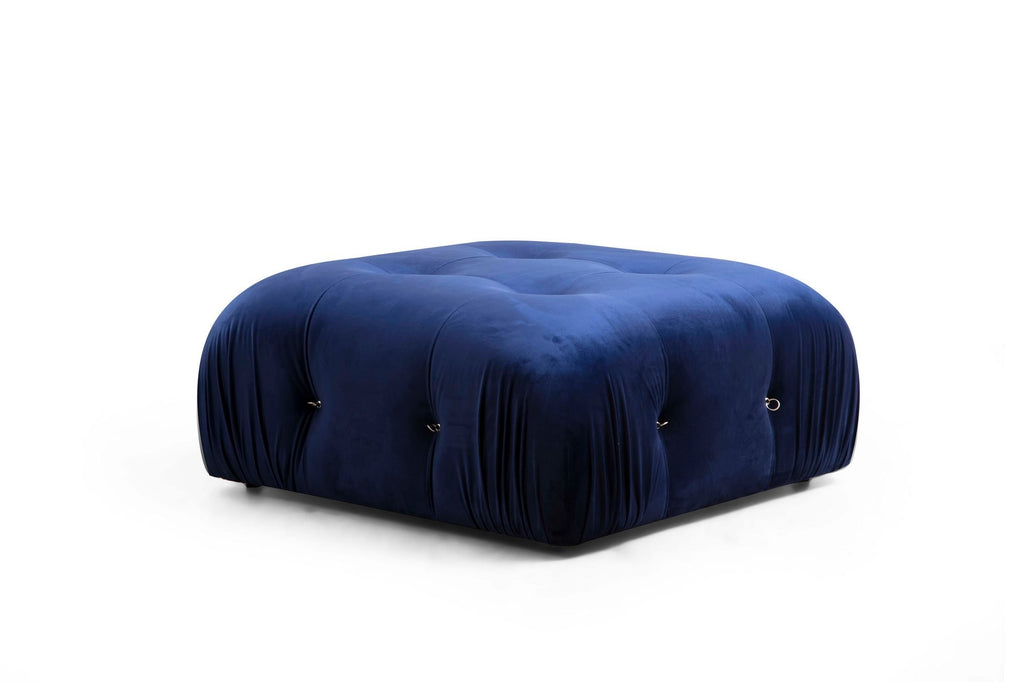 Bubble Pouffe - Velvet Blue