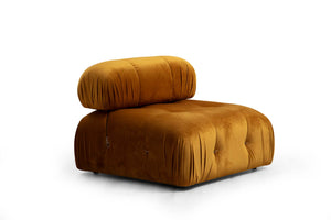 Bubble Corner ( L1-O1-1R -Puf) - Mustard Velvet