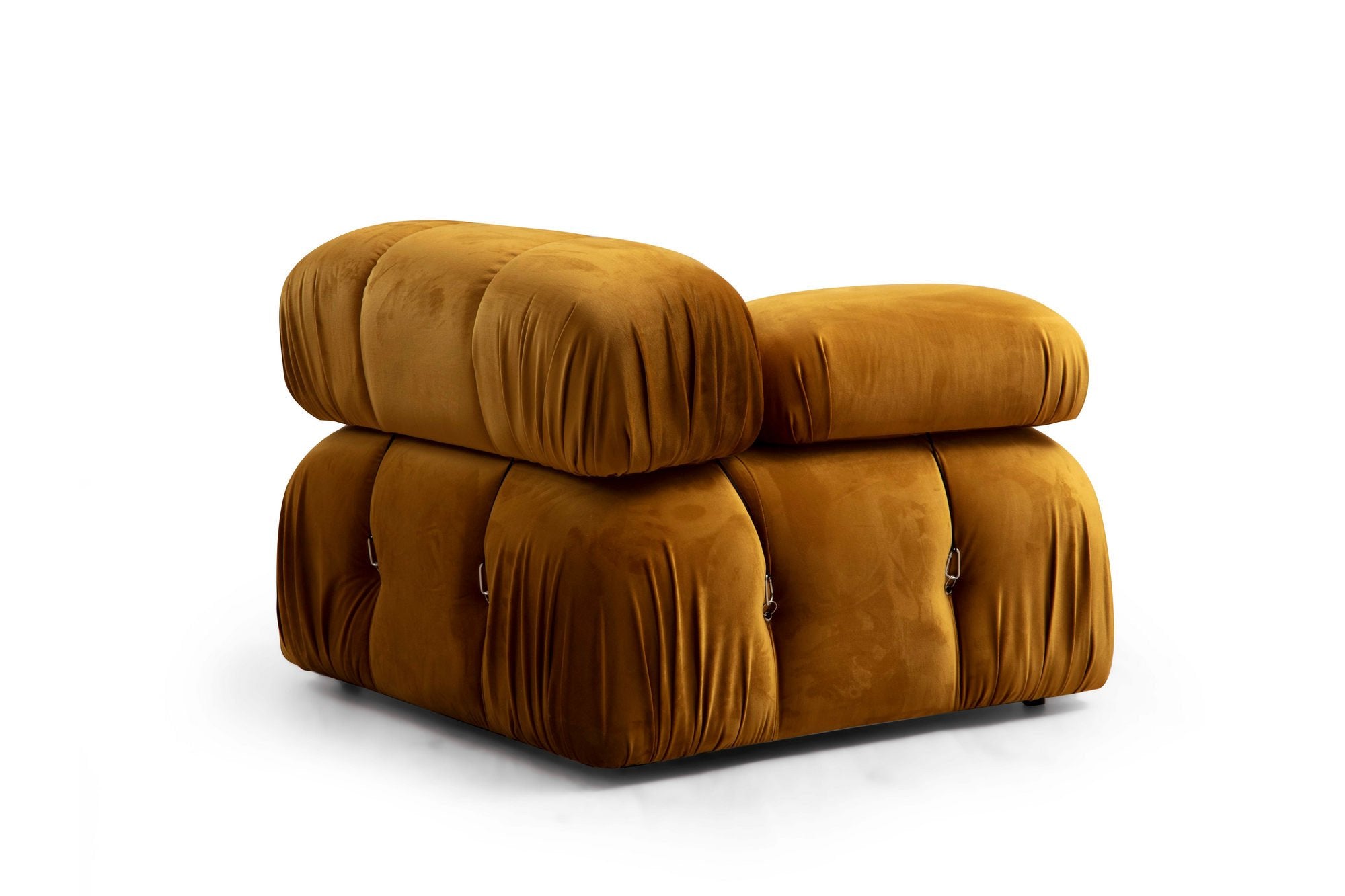 Bubble Corner ( L1-O1-1R -Puf) - Mustard Velvet