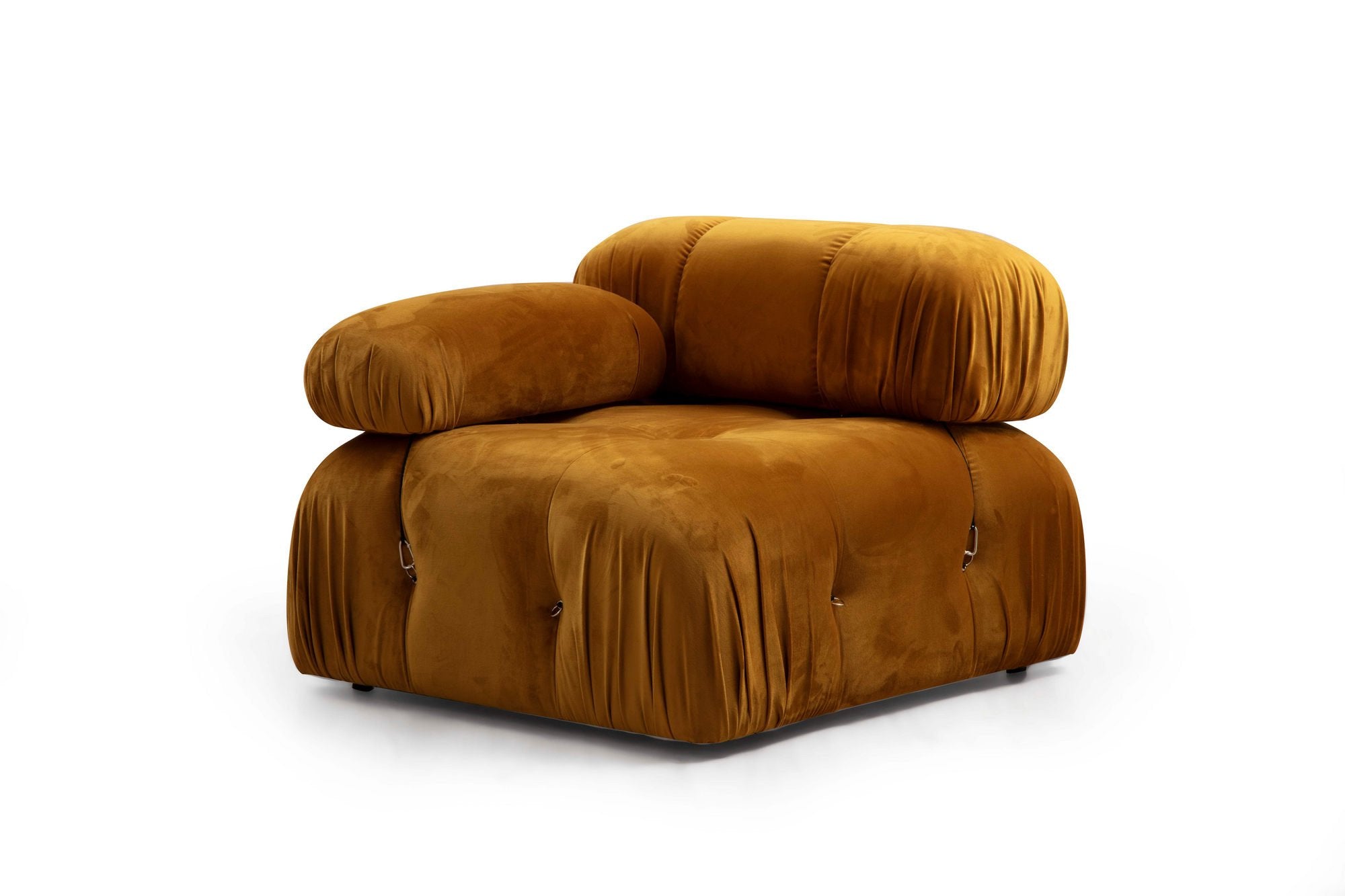 Bubble Corner ( L1-O1-1R -Puf) - Mustard Velvet