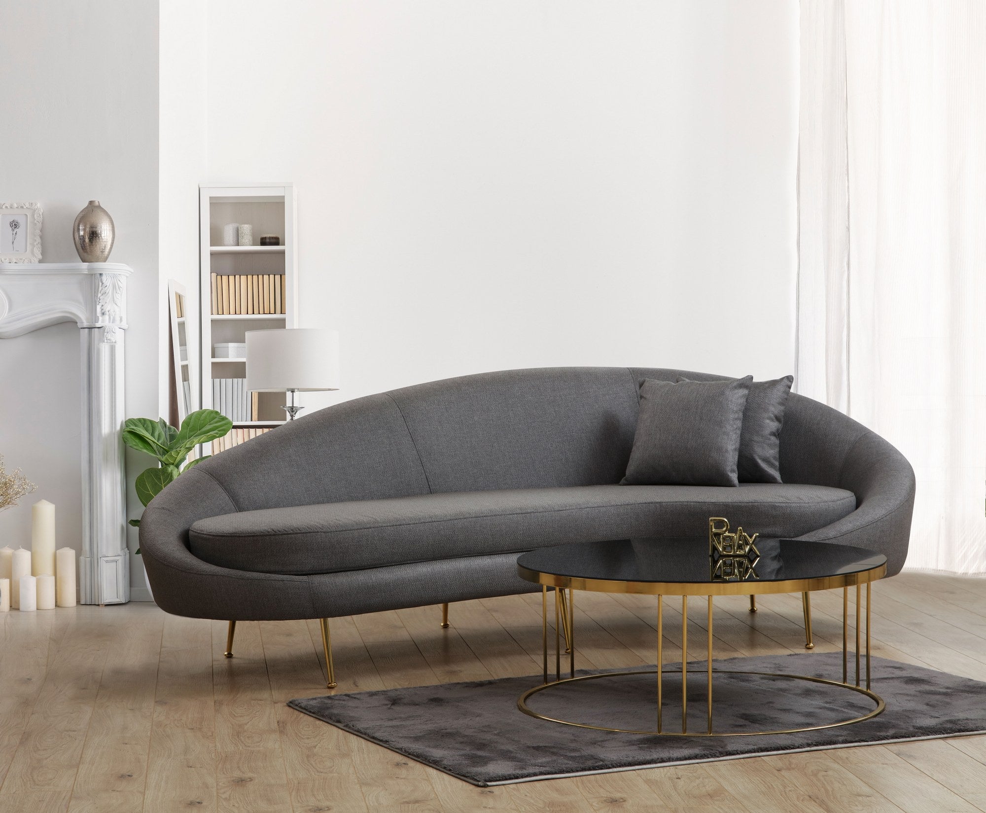 Eses - Dark Grey moon sofa