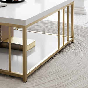 Coffee Table Zenn - White, Gold