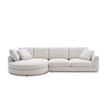 Modern Curved Chaise Sofa