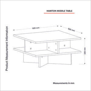 Coffee Table Hamton - Walnut, White