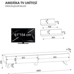 TV Unit Amerika - White, Walnut