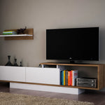 TV Unit Asos - White, Walnut