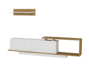 TV Unit Asos - White, Walnut