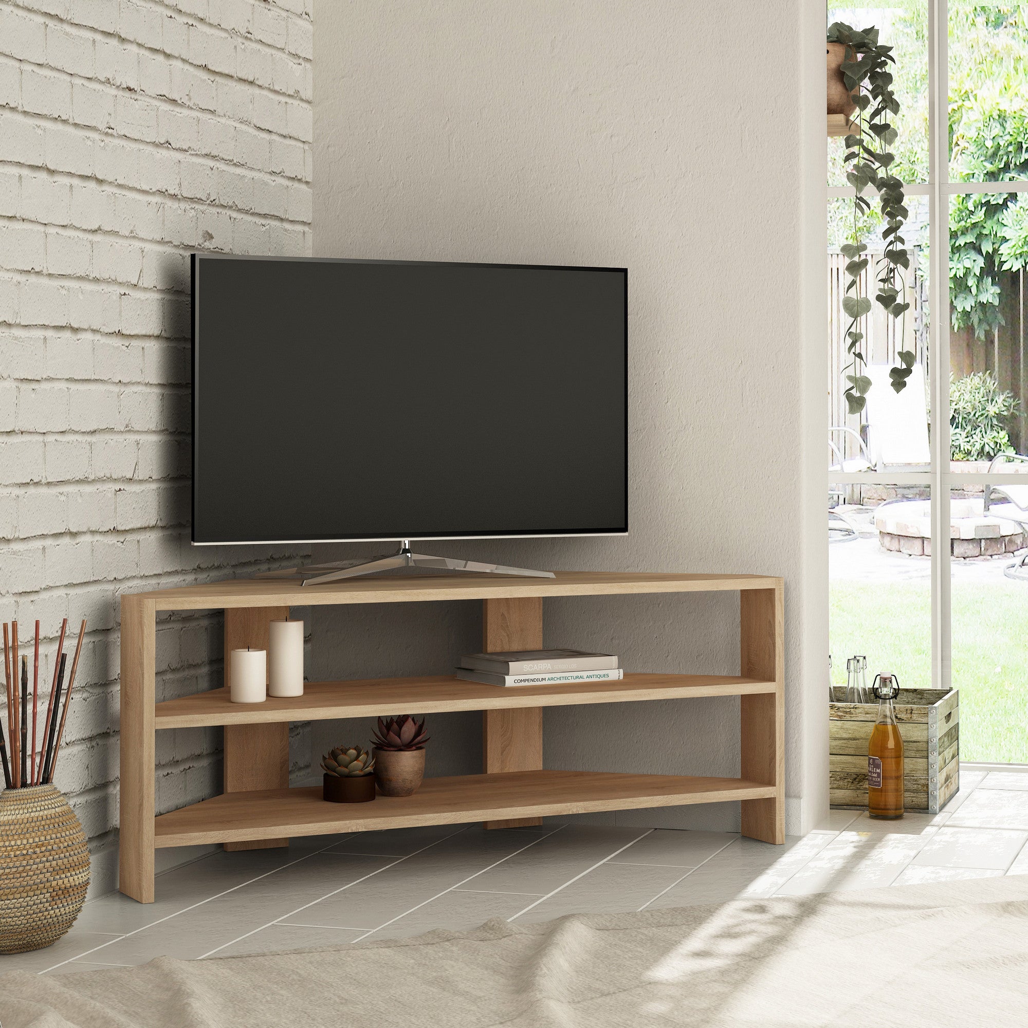 TV Stand Thales Corner - Oak