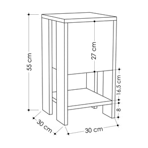 Nightstand Ema - White Light Mocha