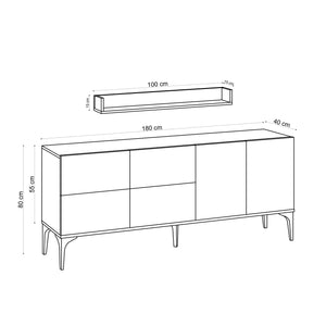 Console Table Stella - Sapphire Oak