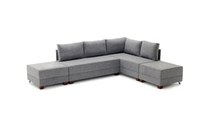 Fly Corner Sofa Bed Right - Claret Red