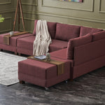 Fly Corner Sofa Bed Right - Claret Red