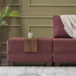 Fly Corner Sofa Bed Right - Claret Red