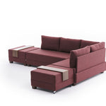 Fly Corner Sofa Bed Right - Claret Red