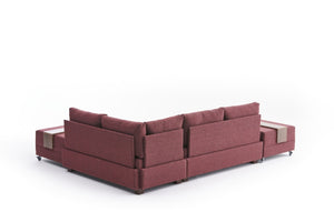 Fly Corner Sofa Bed Right - Claret Red