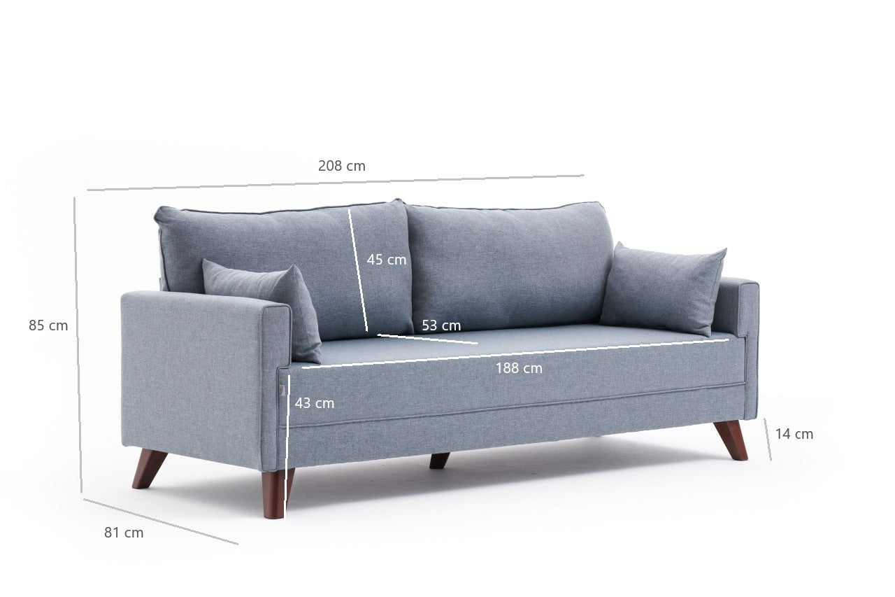 Bella Sofa For 3 Pr - Grey