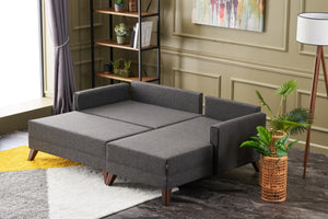 Bella Mini Corner Sofa Right - Brown