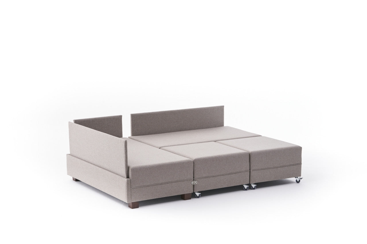 Fly Corner Sofa Bed Left - Brown