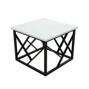 Coffee Table Woda - White, Metal