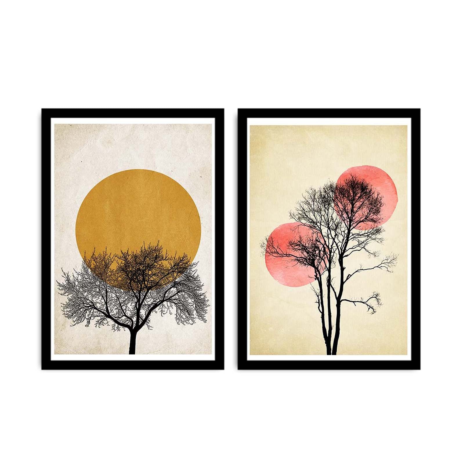 Decorative Framed MDF Painting (2 Pieces) - 2PSCTCIZ-007