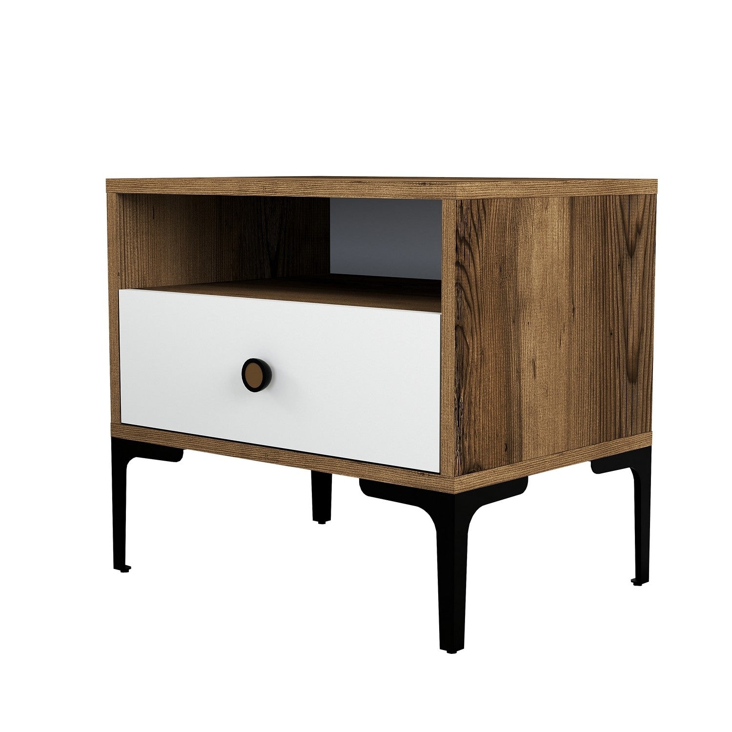 Nightstand Lizbon 530 - Walnut White