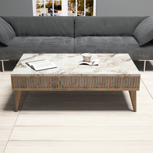 Coffee Table Walnut White