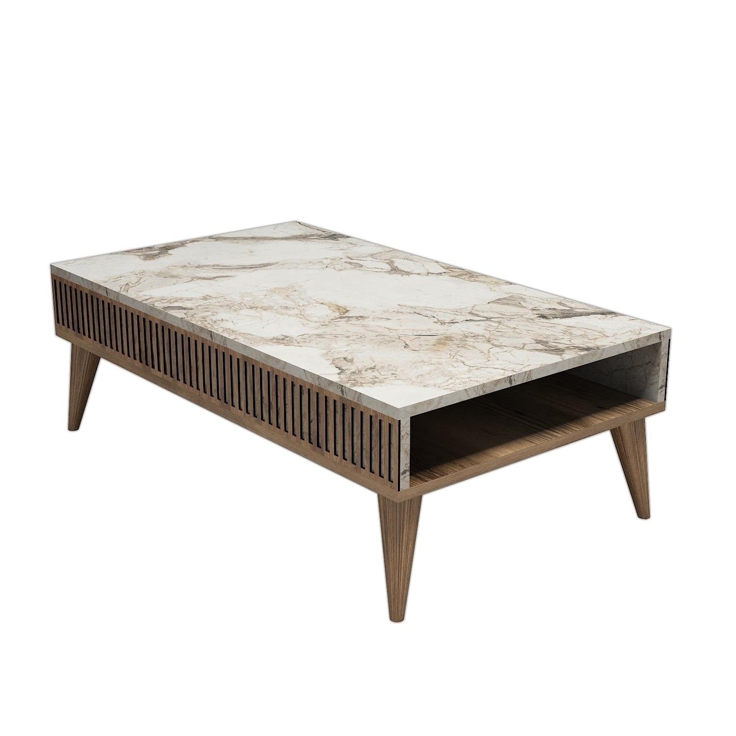 Coffee Table Walnut White