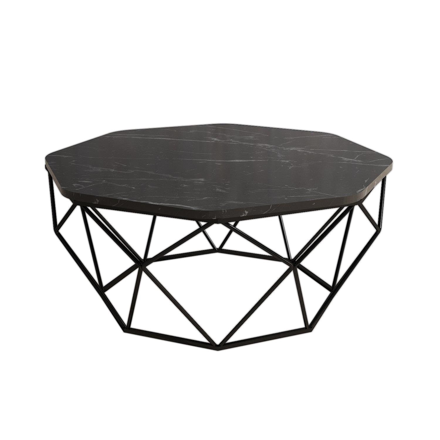 Coffee Table Diamond - Black Marble