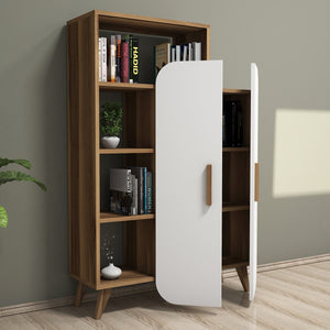 Bookshelf Form - Walnut, White