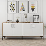 Console Table Kiev - Walnut, White