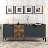 Console Table Venedik - Walnut, Anthracite