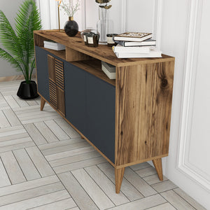 Console Table Milan 160 - Walnut, Anthracite