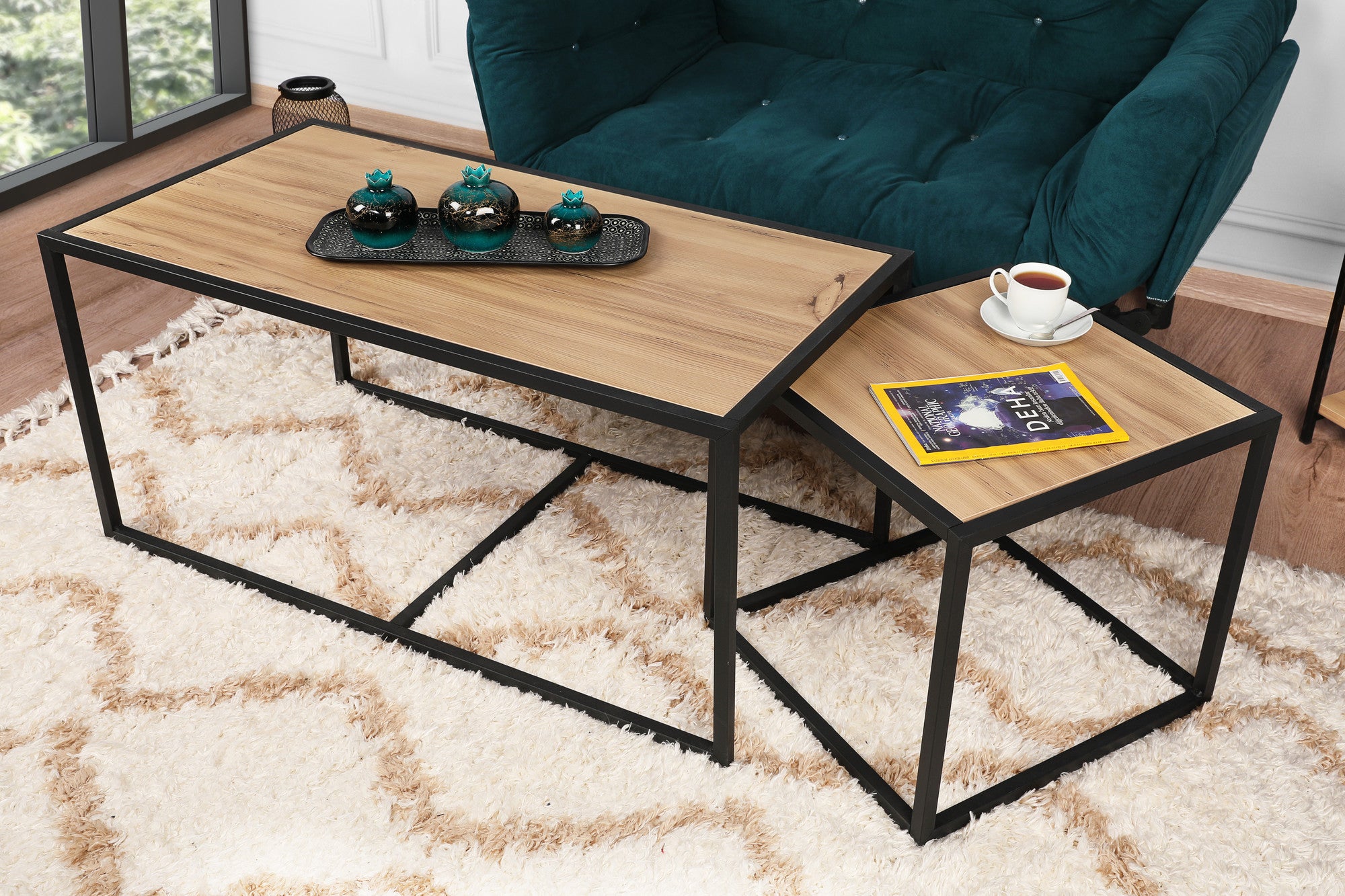 Coffee Table Set Atlantis - Oak