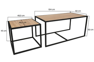 Coffee Table Set Atlantis - Oak