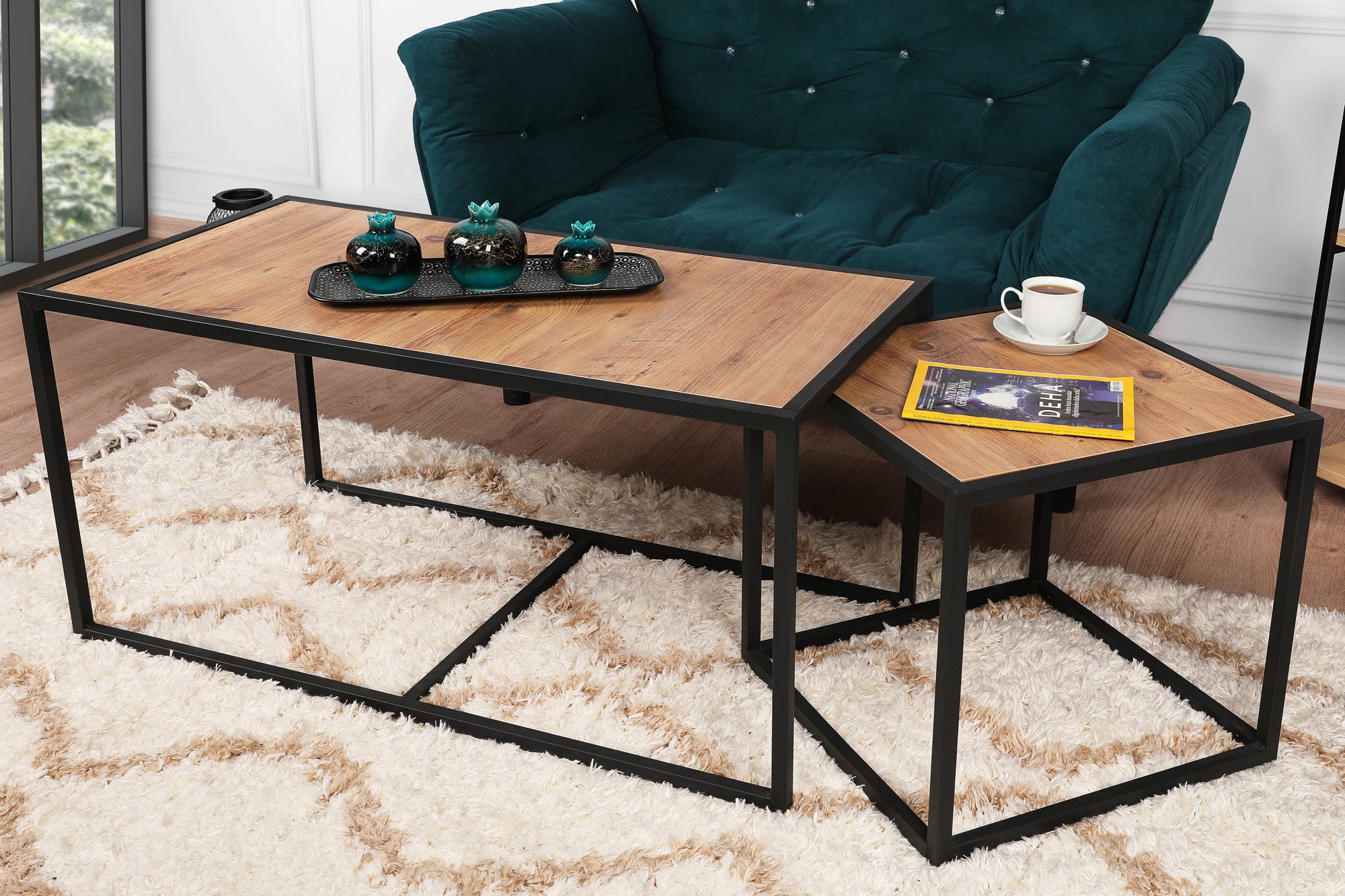 Coffee Table Set Atlantis - Walnut