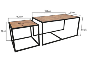 Coffee Table Set Atlantis - Walnut