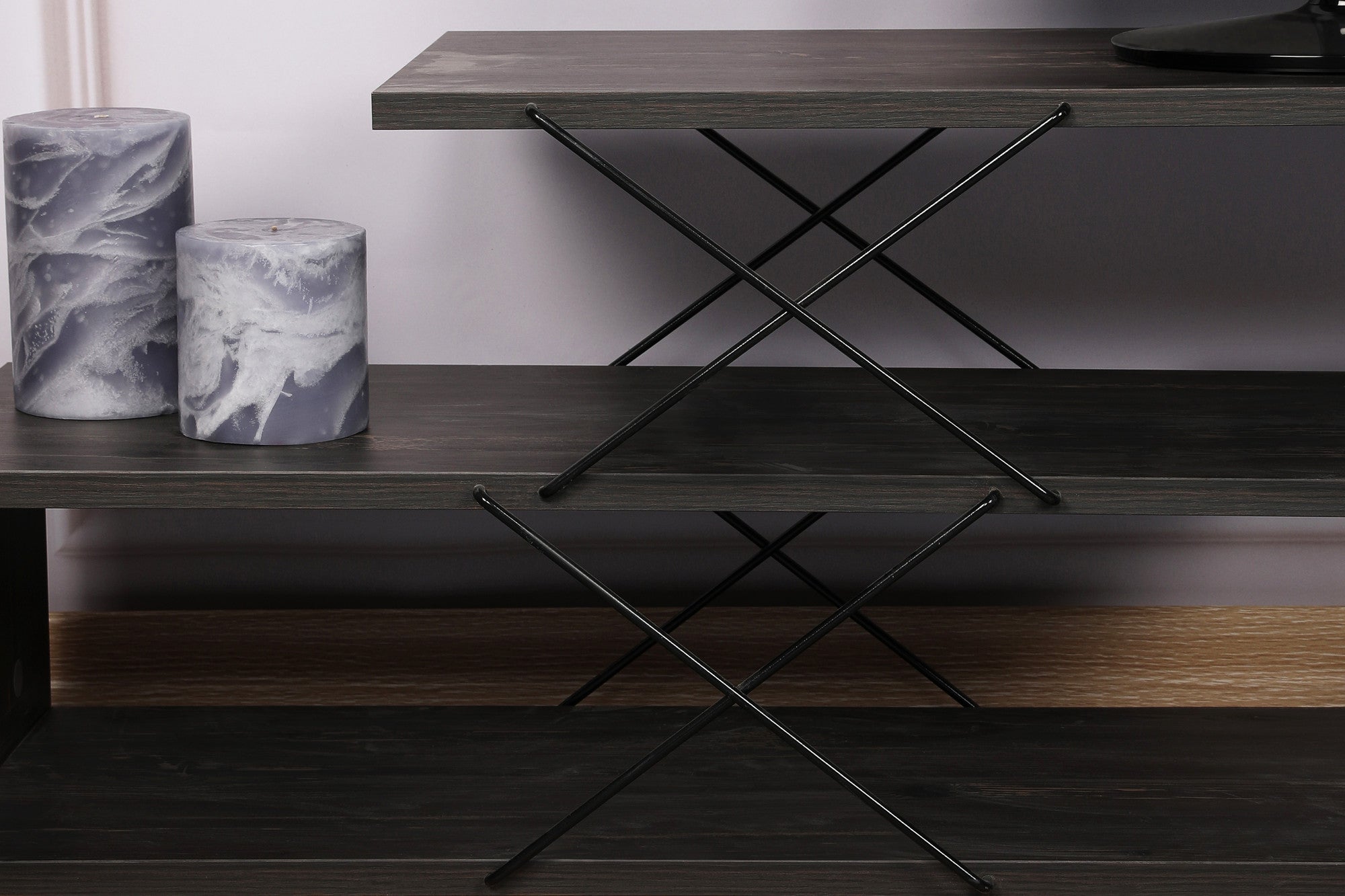 TV Stand Zigzag - Dark Brown