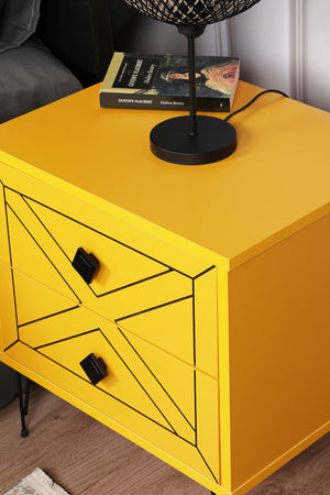 Nightstand Luna - Yellow