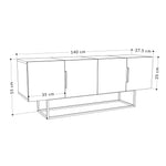 TV Stand Tontini - Grey White Light Mocha