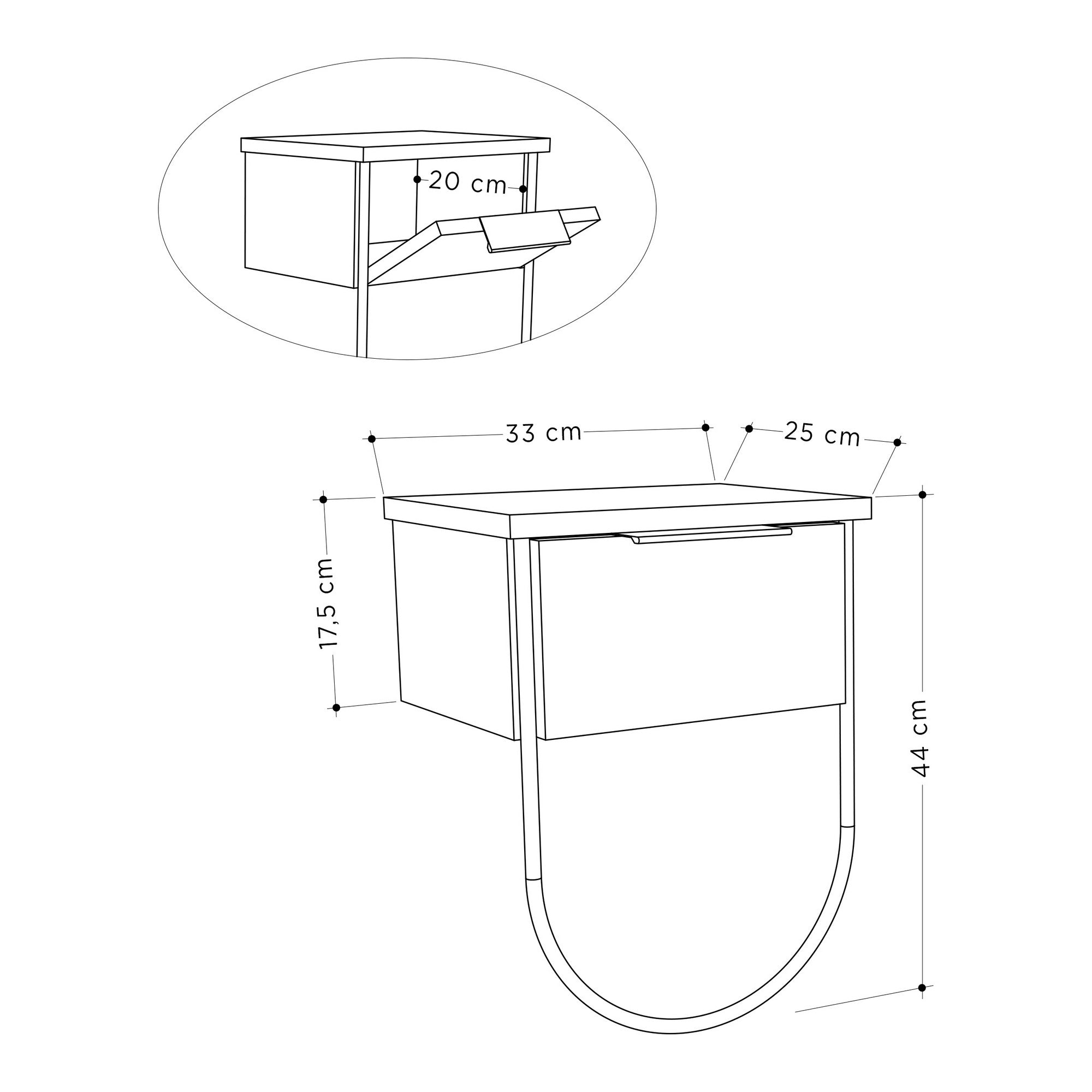 Nightstand Norfolk - White