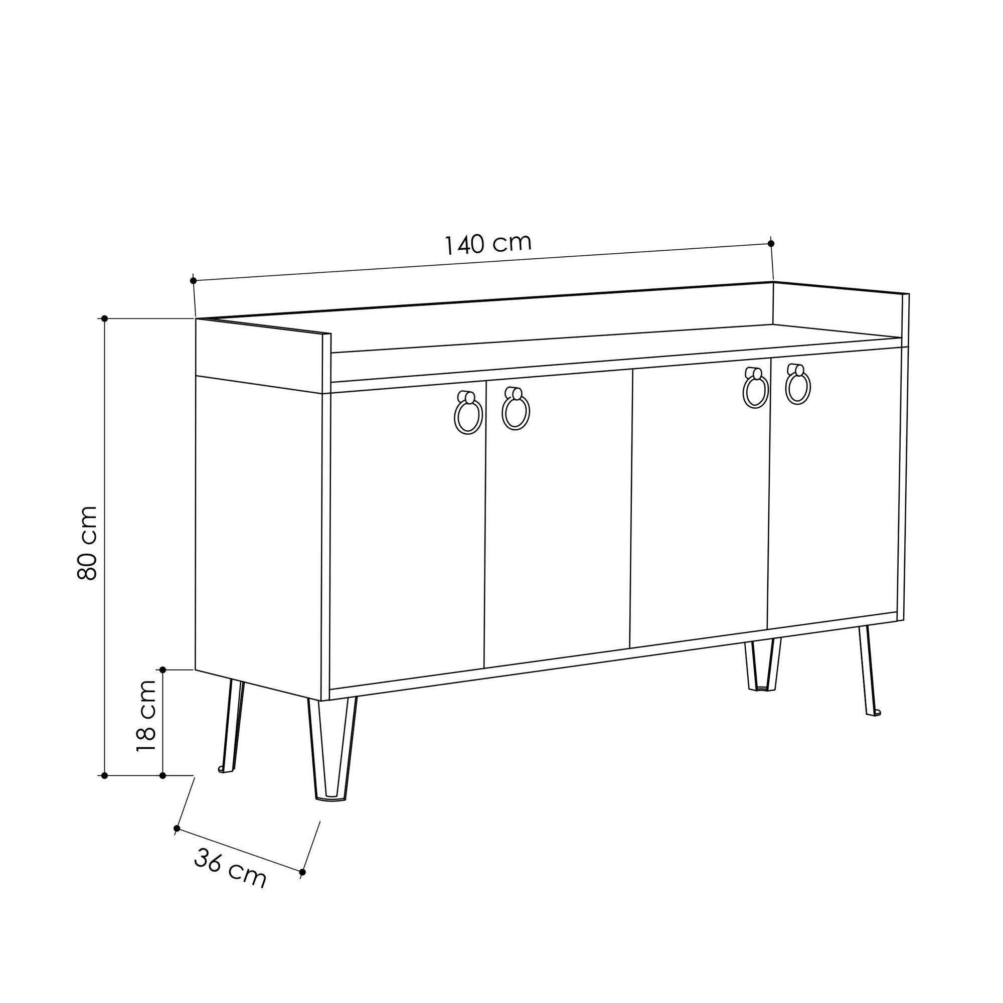 Console Table Dea - Anthracite