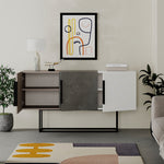 Console Table Tontini - Grey, White, Light Mocha