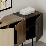 Console Table Tontini - Oak, Hitit, Dark Brown