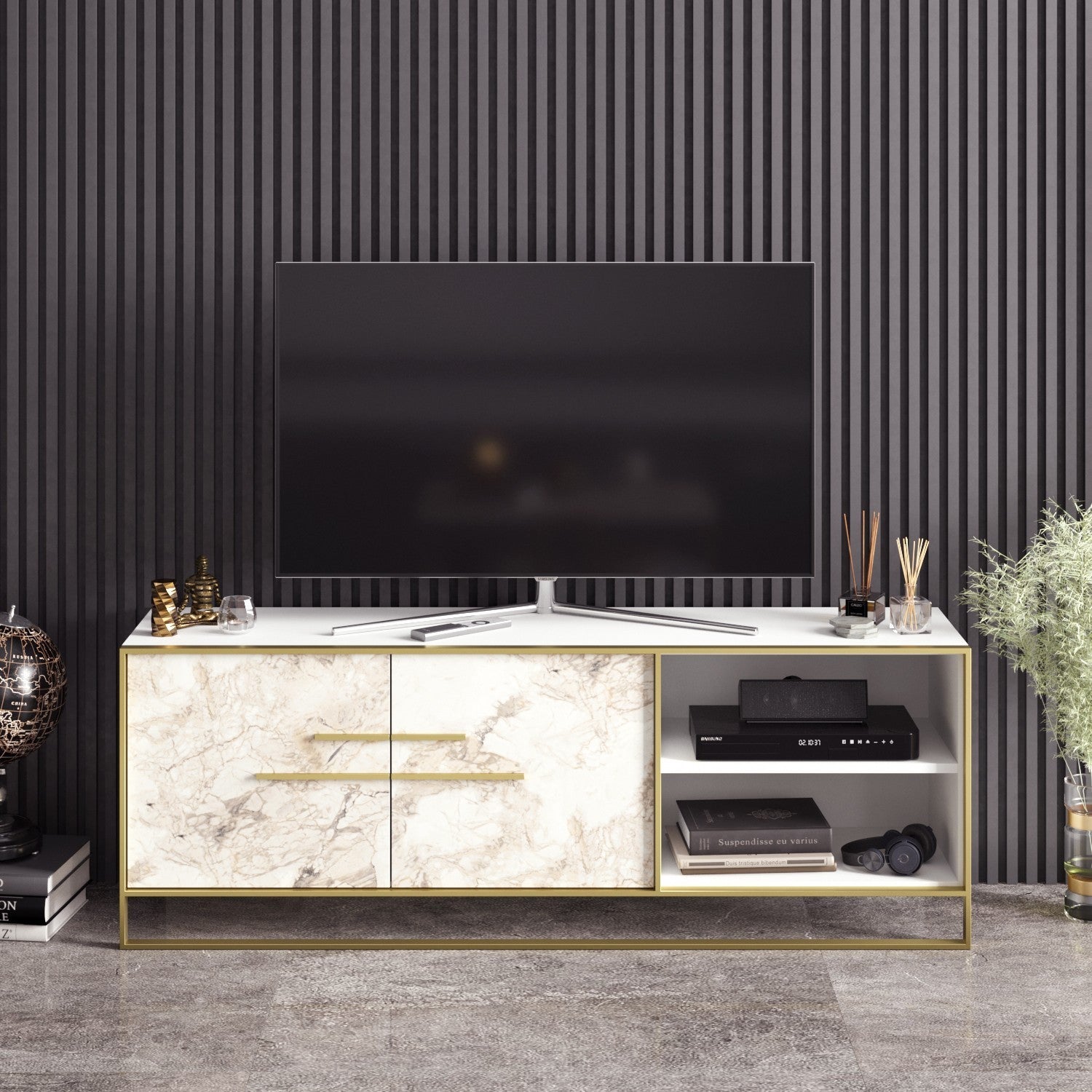 TV Stand Polka - White