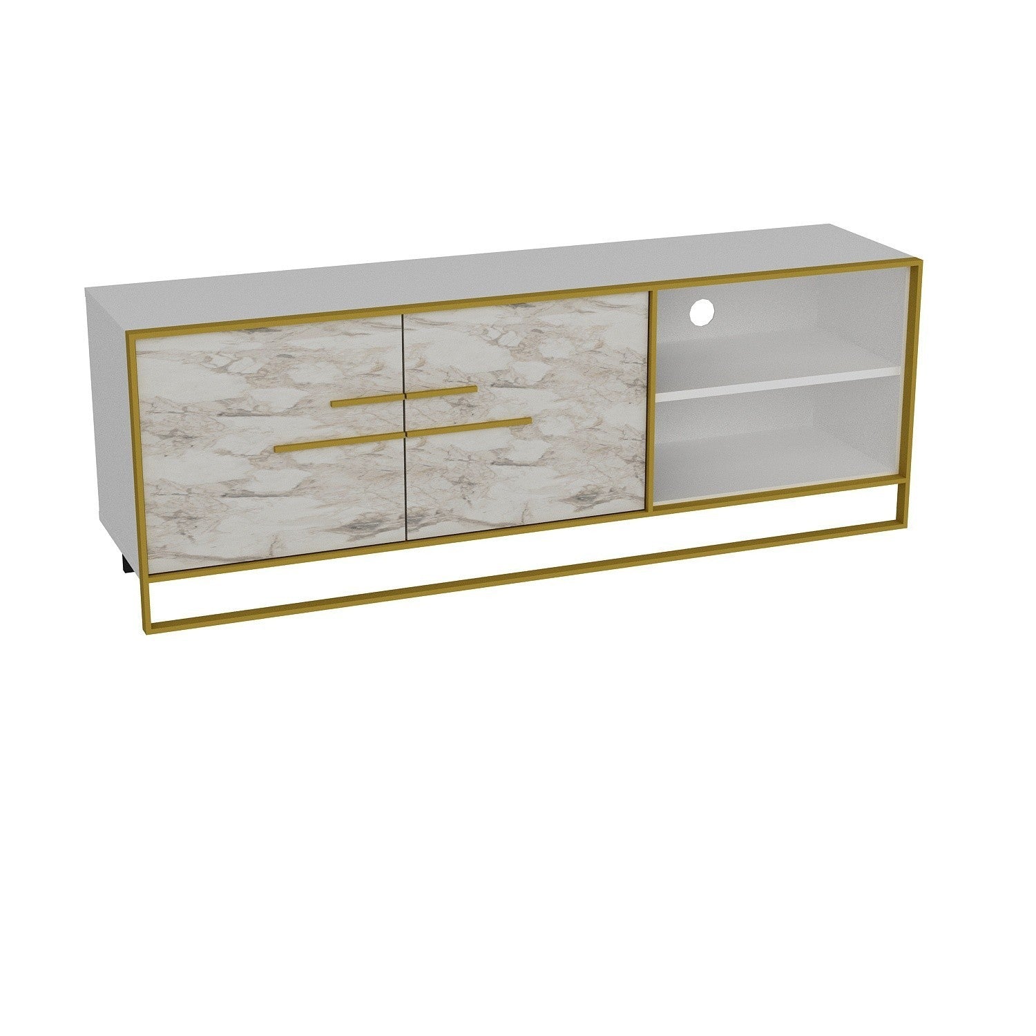 TV Stand Polka - White