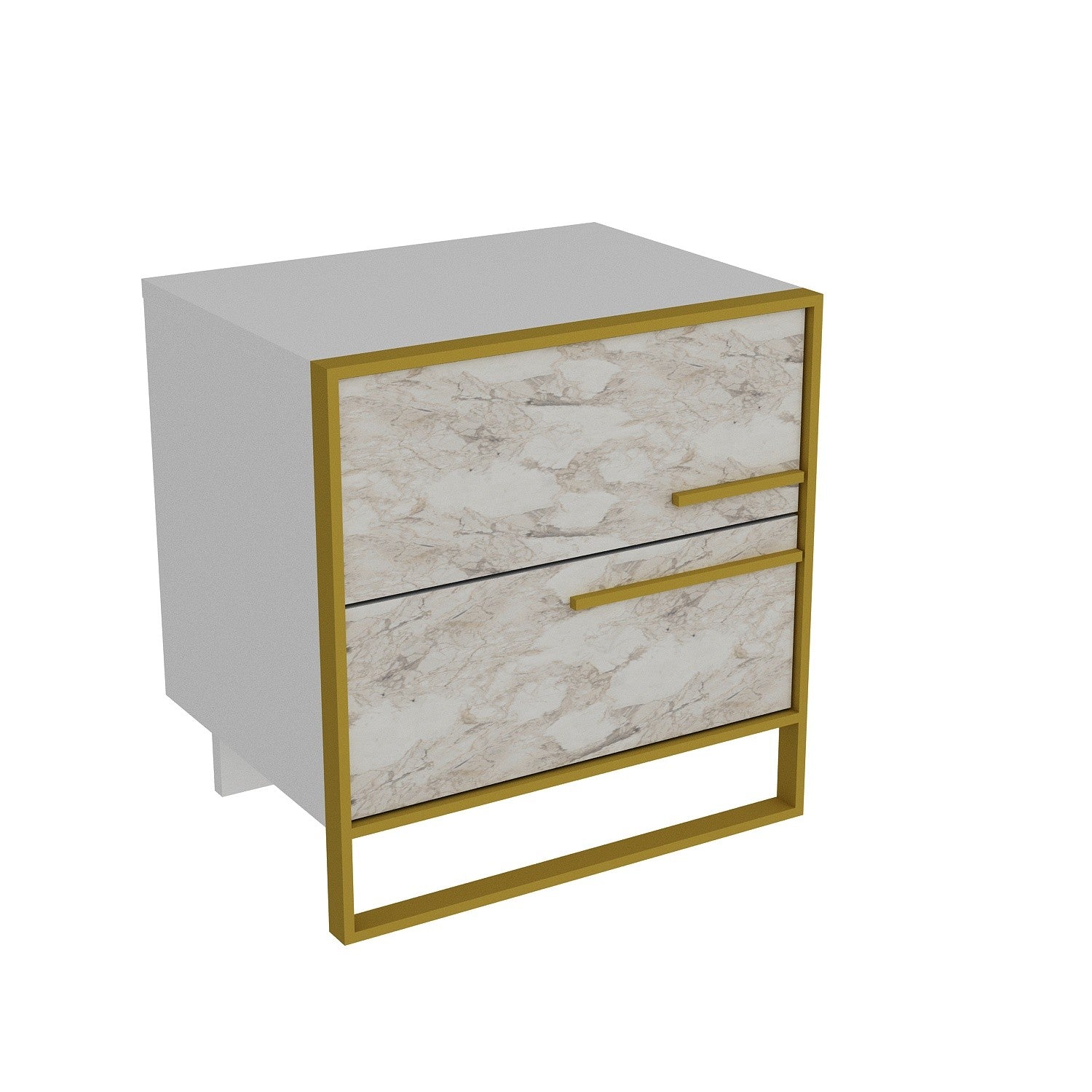 Nightstand Polka - Gold White