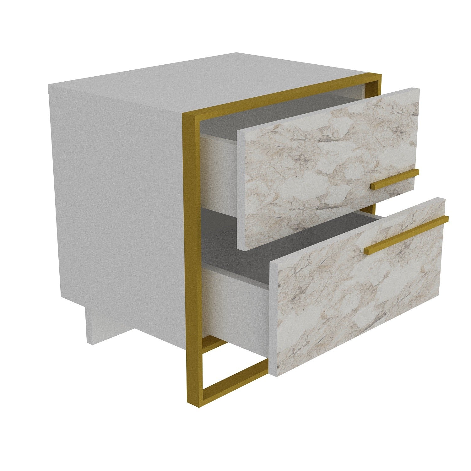 Nightstand Polka - Gold White