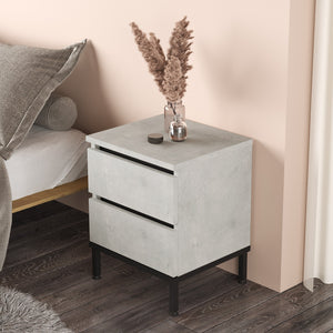 Nightstand LV25-TL - Silver Black