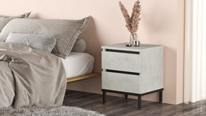 Nightstand LV25-TL - Silver Black